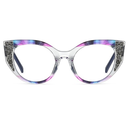 Brigitte-Plain lens glasses are available with prescription optical lenses