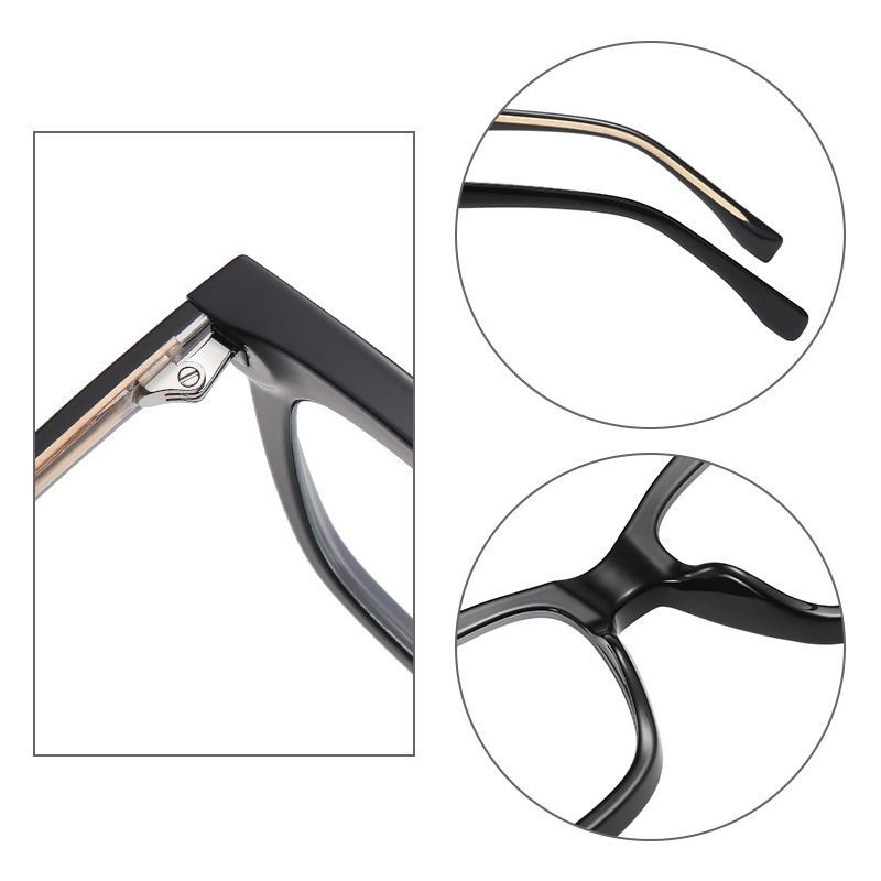 Derrick-Plain lens glasses are available with prescription optical lenses