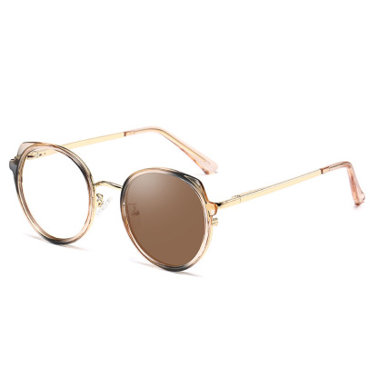 Iris-Round fullrim photochromism sunglasses for women