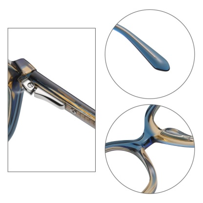 Badia-Plain lens glasses are available with prescription optical lenses-PS8817