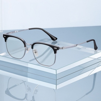 Darren-Plain lens glasses are available with prescription optical lenses