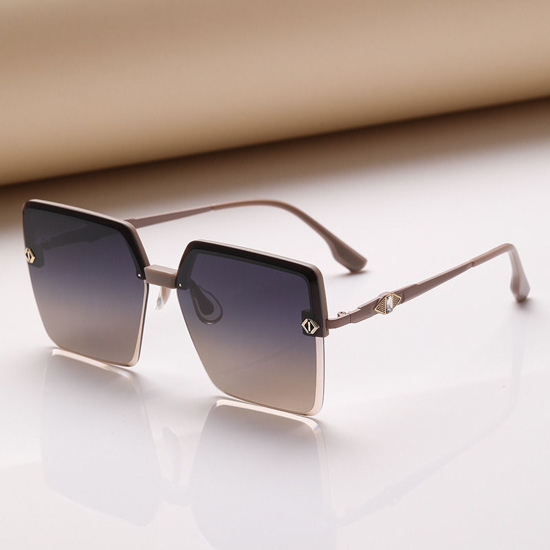 Isabel-Square semi-rimless polarized sunglasses for women