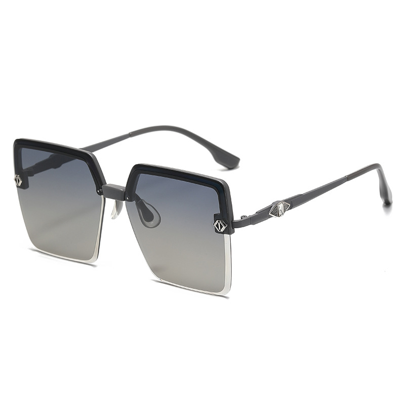 Isabel-Square semi-rimless polarized sunglasses for women