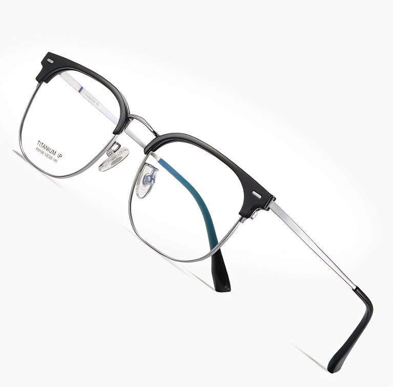 Jack-Pure titanium retro eyebrow frame-F51109