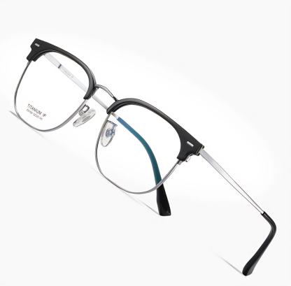 Jack-Pure titanium retro eyebrow frame-F51109