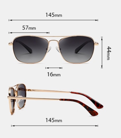 Fitzgerald-Aviator polarized sunglasses can be customized with optical prescription lenses