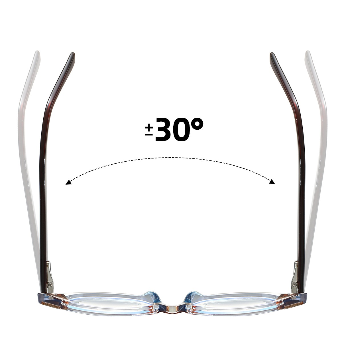 Brigitte-Plain lens glasses are available with prescription optical lenses
