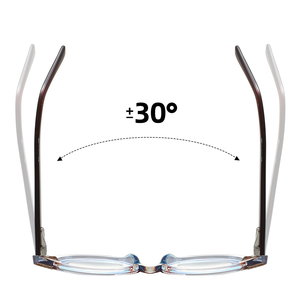 Brigitte-Plain lens glasses are available with prescription optical lenses