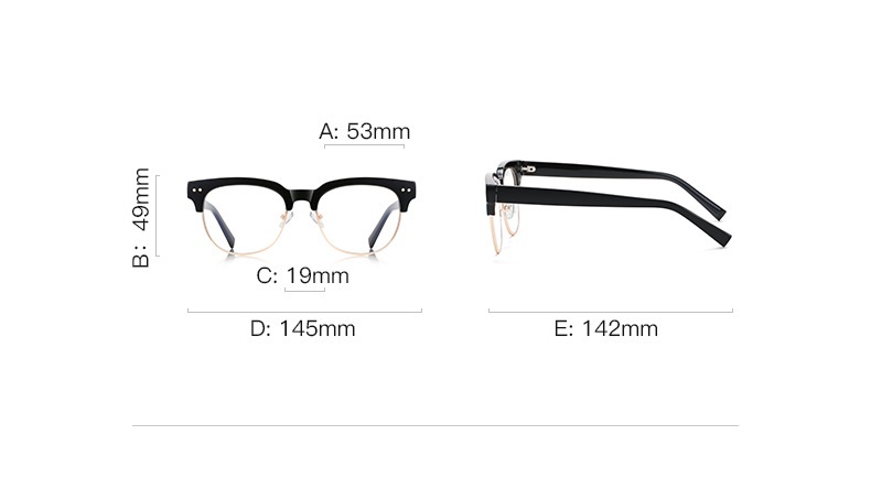 Gene-Round fullrim browline prescription glasses