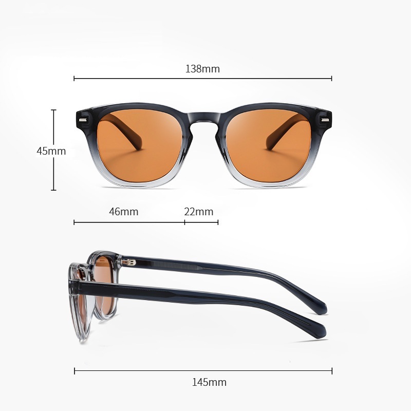 Iolanthe-Round polarized sunglasses can be customized with optical prescription lenses