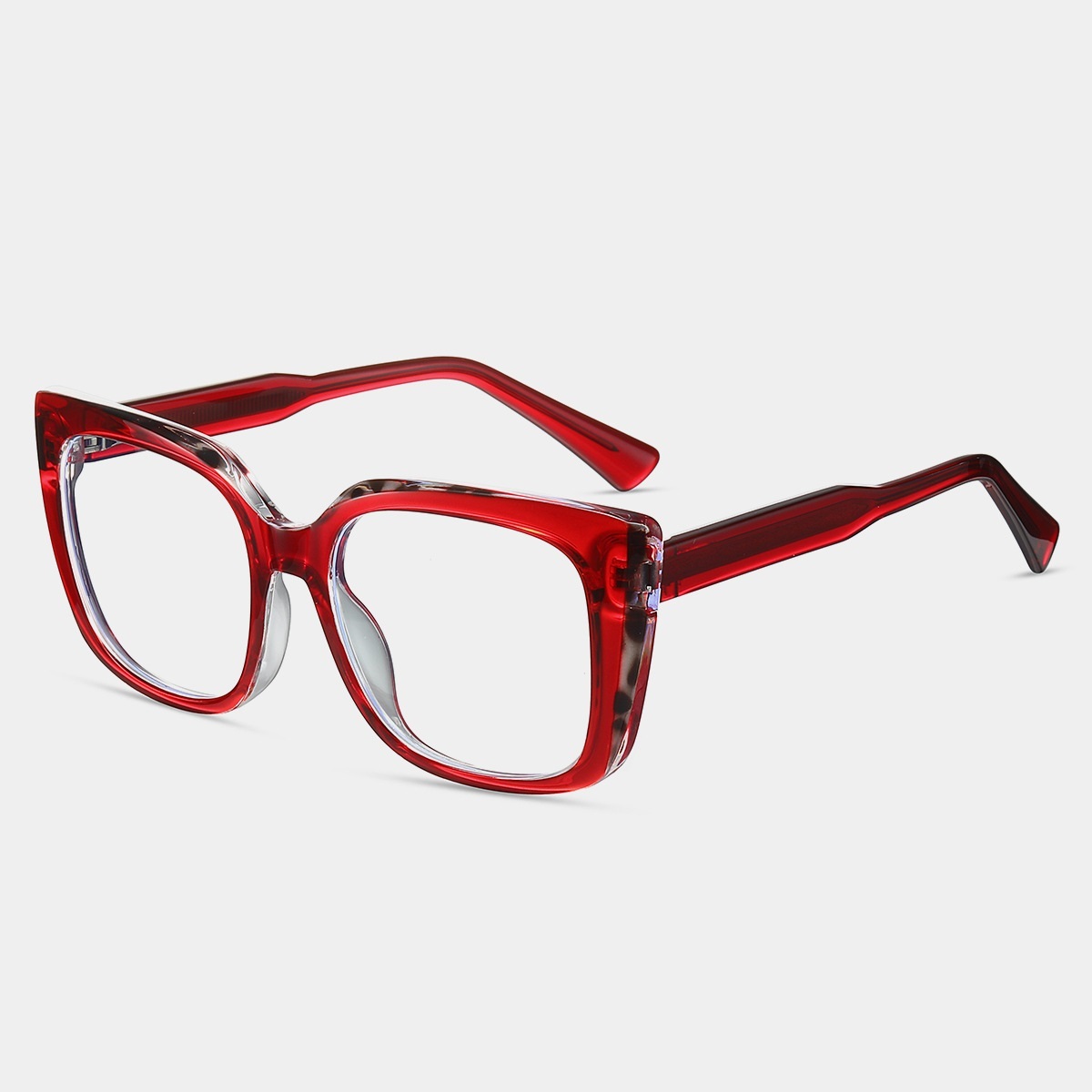 Camille-Plain lens glasses are available with prescription optical lenses
