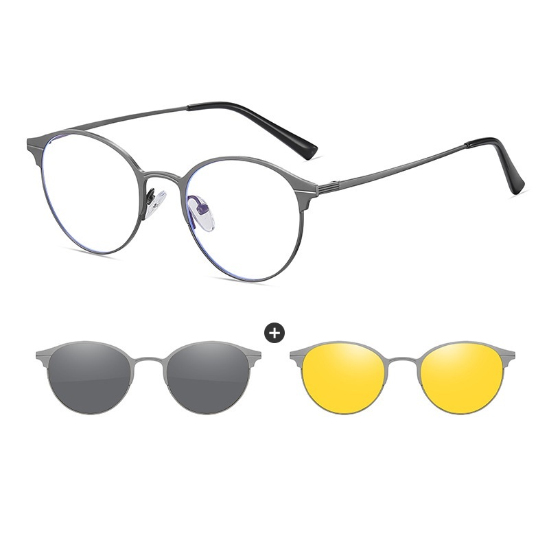 Greg-Cat eye browline fullrim polarized magnetic prescription glasses