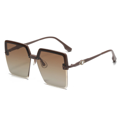 Isabel-Square semi-rimless polarized sunglasses for women