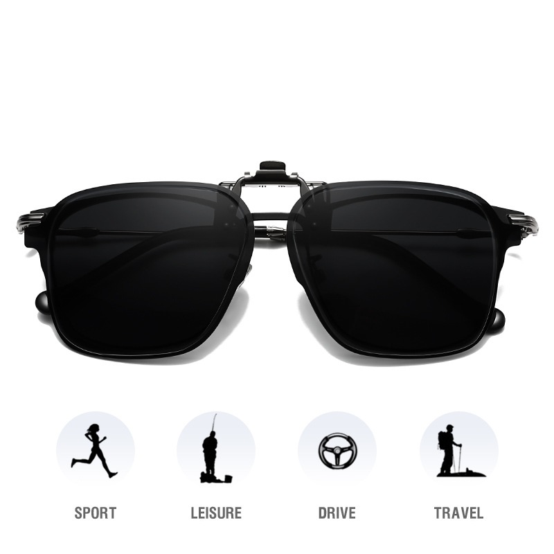 Eric-Polarizing sunglasses clip optional night vision lenses