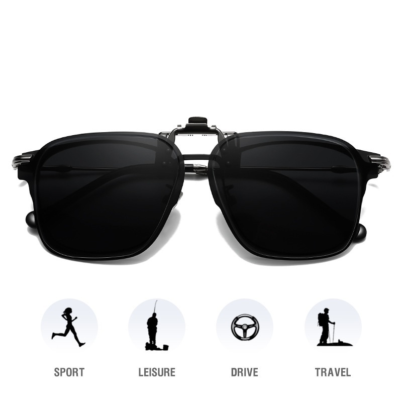 Eric-Polarizing sunglasses clip optional night vision lenses