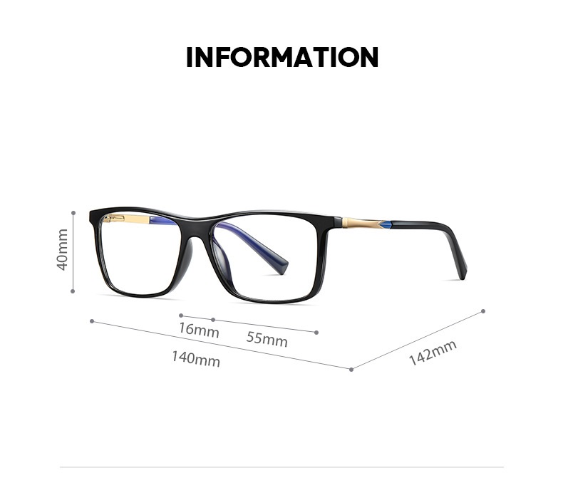 Gary-Square fullrim prescription glasses