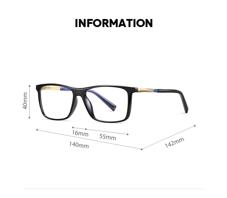 Gary-Square fullrim prescription glasses