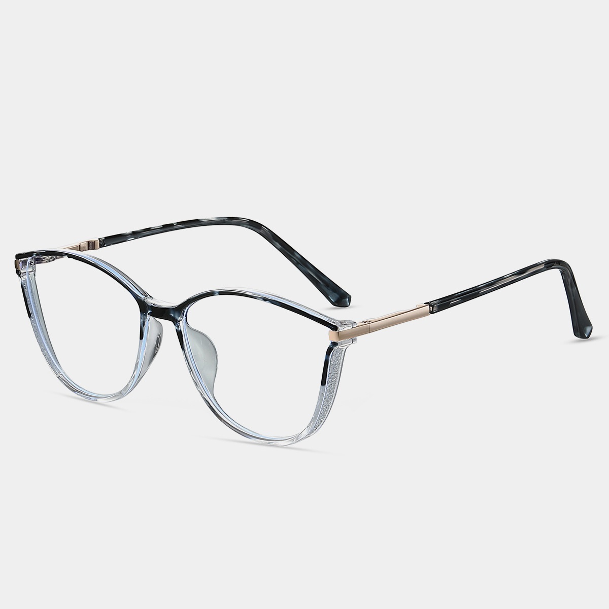 Brenda-Plain lens glasses are available with prescription optical lenses