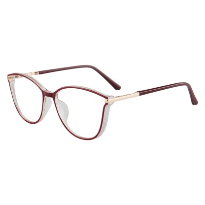 Brenda-Plain lens glasses are available with prescription optical lenses