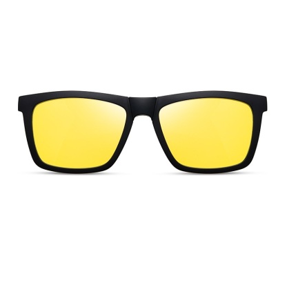 Ignatius-Square fullrim foldable polarized magnetic prescription glasses includes night vision lenses-Glasses Magic