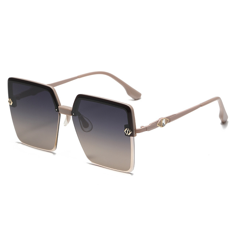 Isabel-Square semi-rimless polarized sunglasses for women