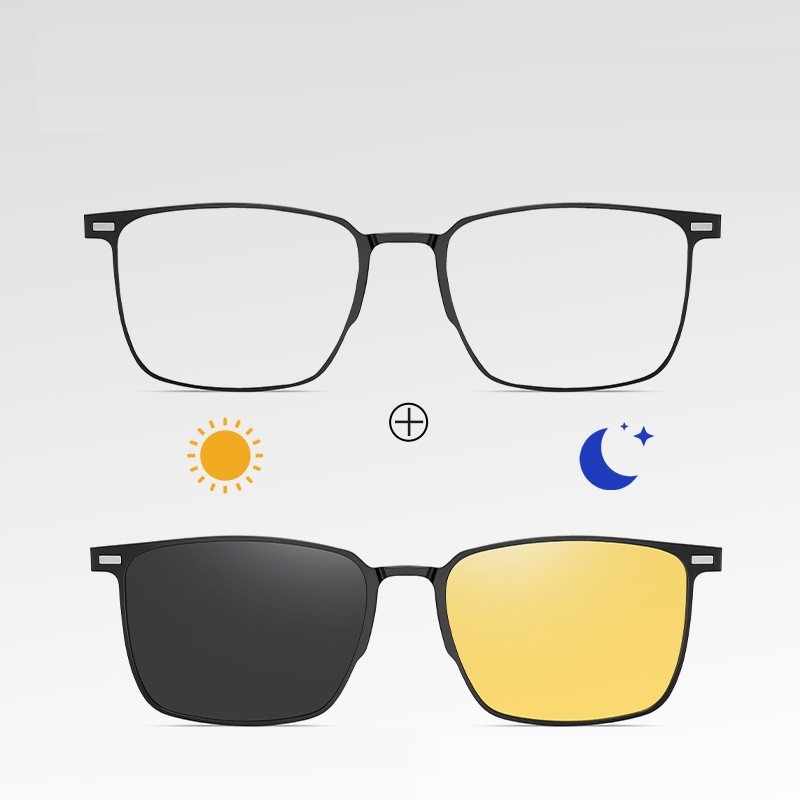 Cameron-Optical prescription magnetic glasses set includes polarized lenses and night vision lenses