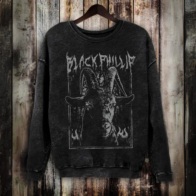 Unisex Vintage Washed The Witch Black Phillip Sweatshirt