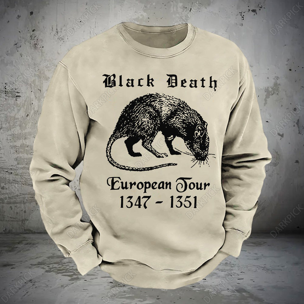 Black Death Print Unisex Sweatshirt
