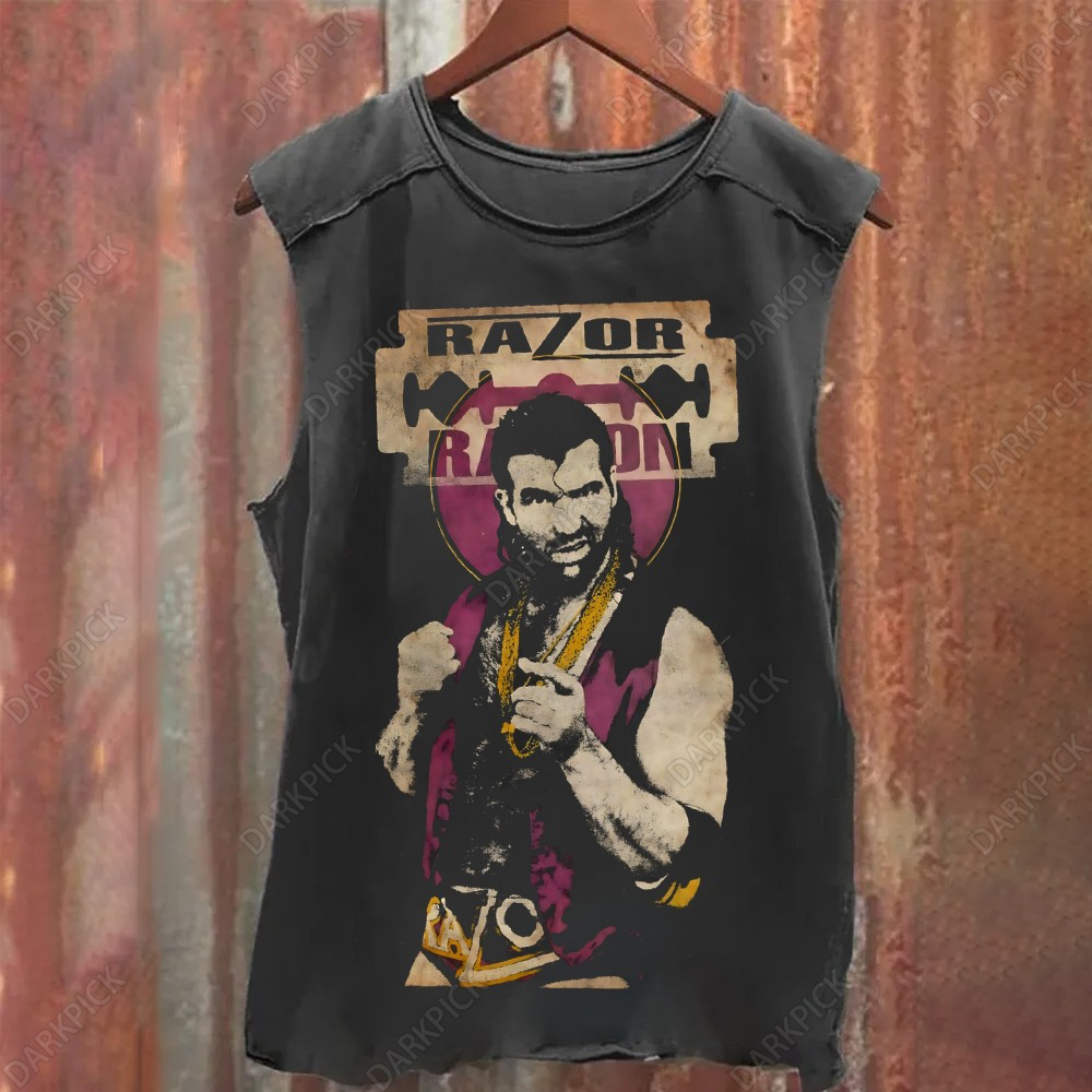 Unisex Vintage Washed Razor ramon Tank Top