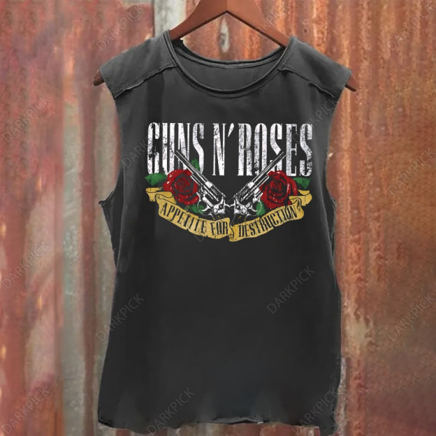 Unisex Vintage Washed Guns N' Roses Tank Top