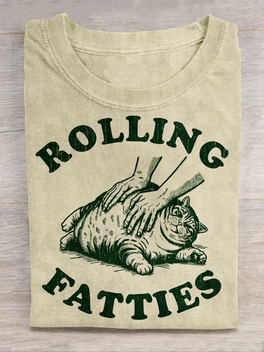 Unisex Rolling Fatties Print Classic T-shirt