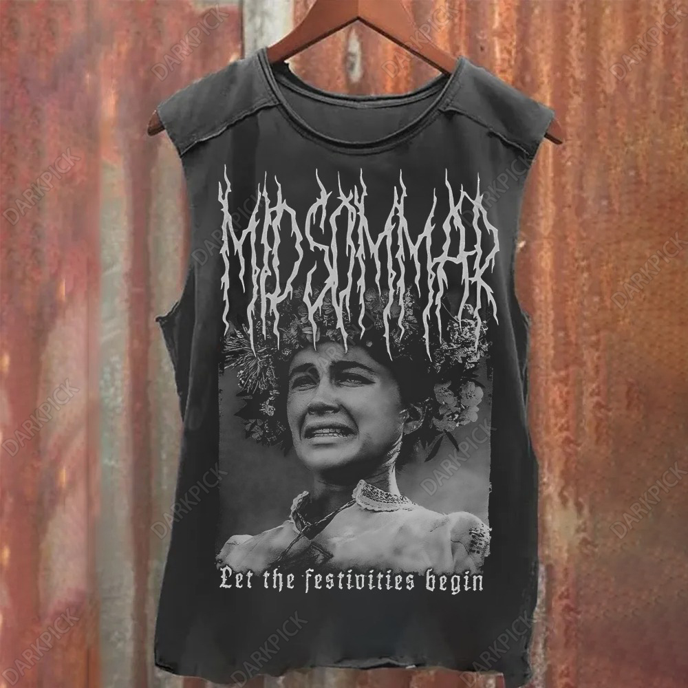 Unisex Vintage Washed Midsommar Florence Pugh Tank Top