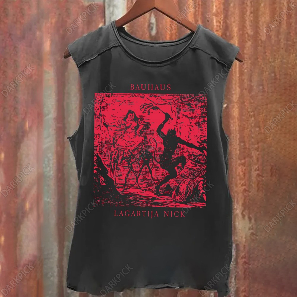 Unisex Vintage Washed Bauhaus Rock Band Tank Top