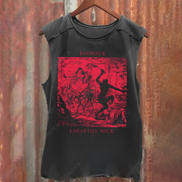 Unisex Vintage Washed Bauhaus Rock Band Tank Top