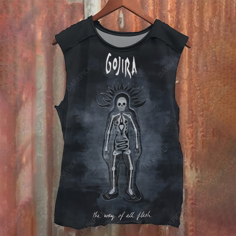 Unisex Casual Printed Gojira Tank Top