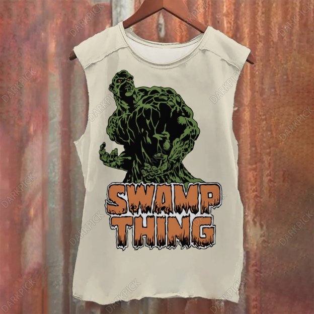 Unisex Casual Swamp Thing Printed Tank Top