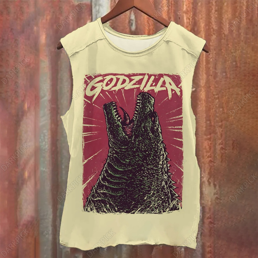 Unisex Casual Godzilla Tank Top