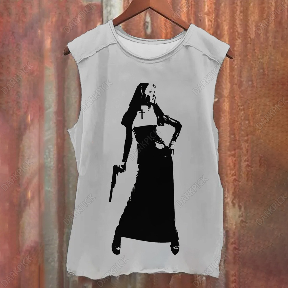 Pretty Nun with Gun Tank Top