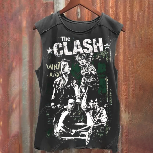 Unisex Vintage The Clash band Tank Top