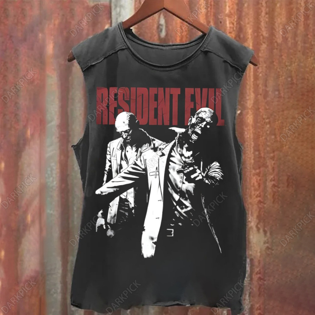 Unisex Vintage Washed Resident Evil Two Zeds  Tank Top