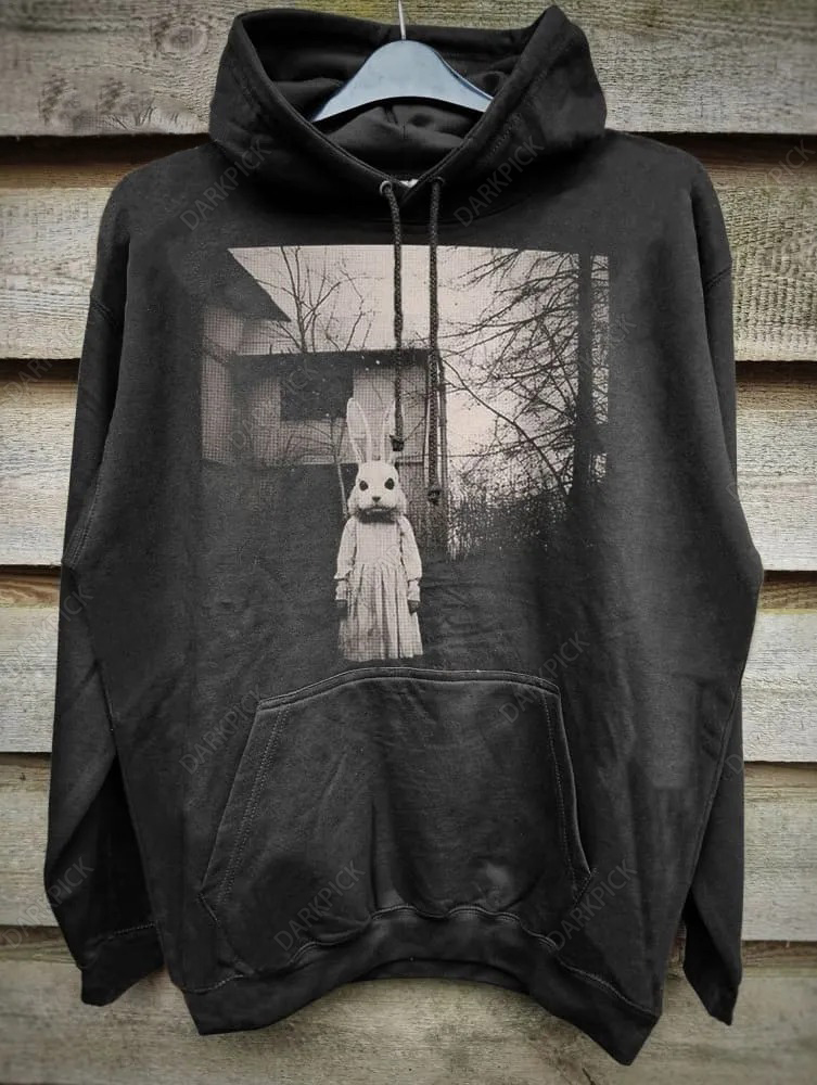 Scary Rabbit Doll Print Unisex Hoodie Sweatshirt