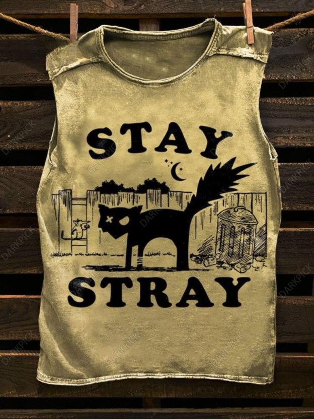 Stray Cat Funny Retro Graphic Unisex Classic Tank Top
