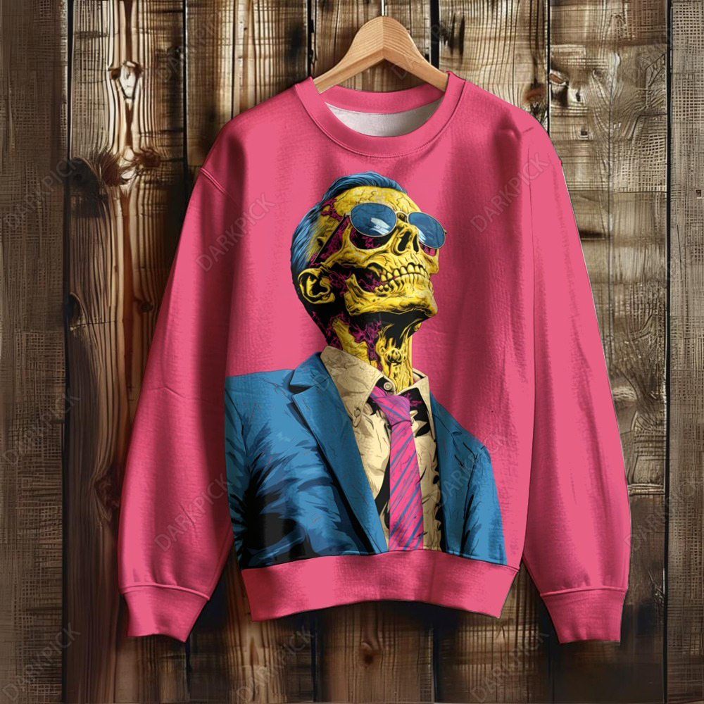 Unisex Fantasy Fashion Skull Art Illustration Sweatshirt
