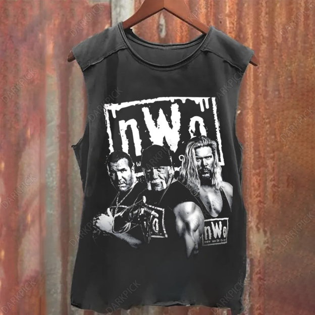 Unisex Vintage Washed NewWorldOrder WWE Tank Top