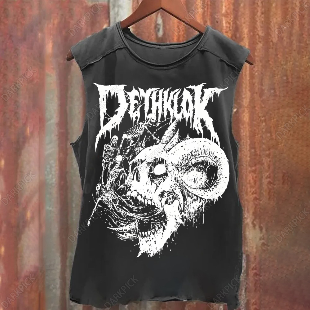 Unisex Vintage Washed Metalocalypse Dethklok  Tank Top