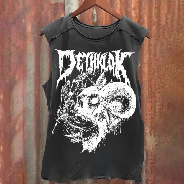 Unisex Vintage Washed Metalocalypse Dethklok  Tank Top