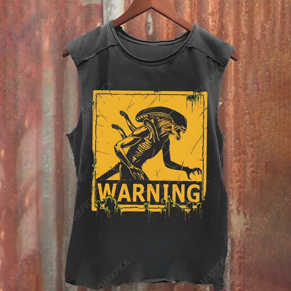 Unisex Vintage Washed Alien Specimen Tank Top