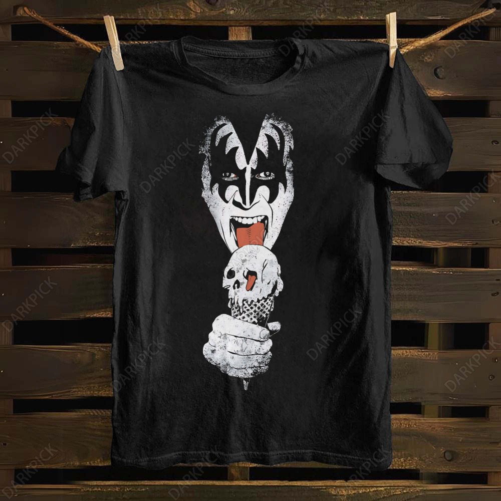 Unisex cotton Kiss Rock Gene Simmons Ice Cream T-shirt