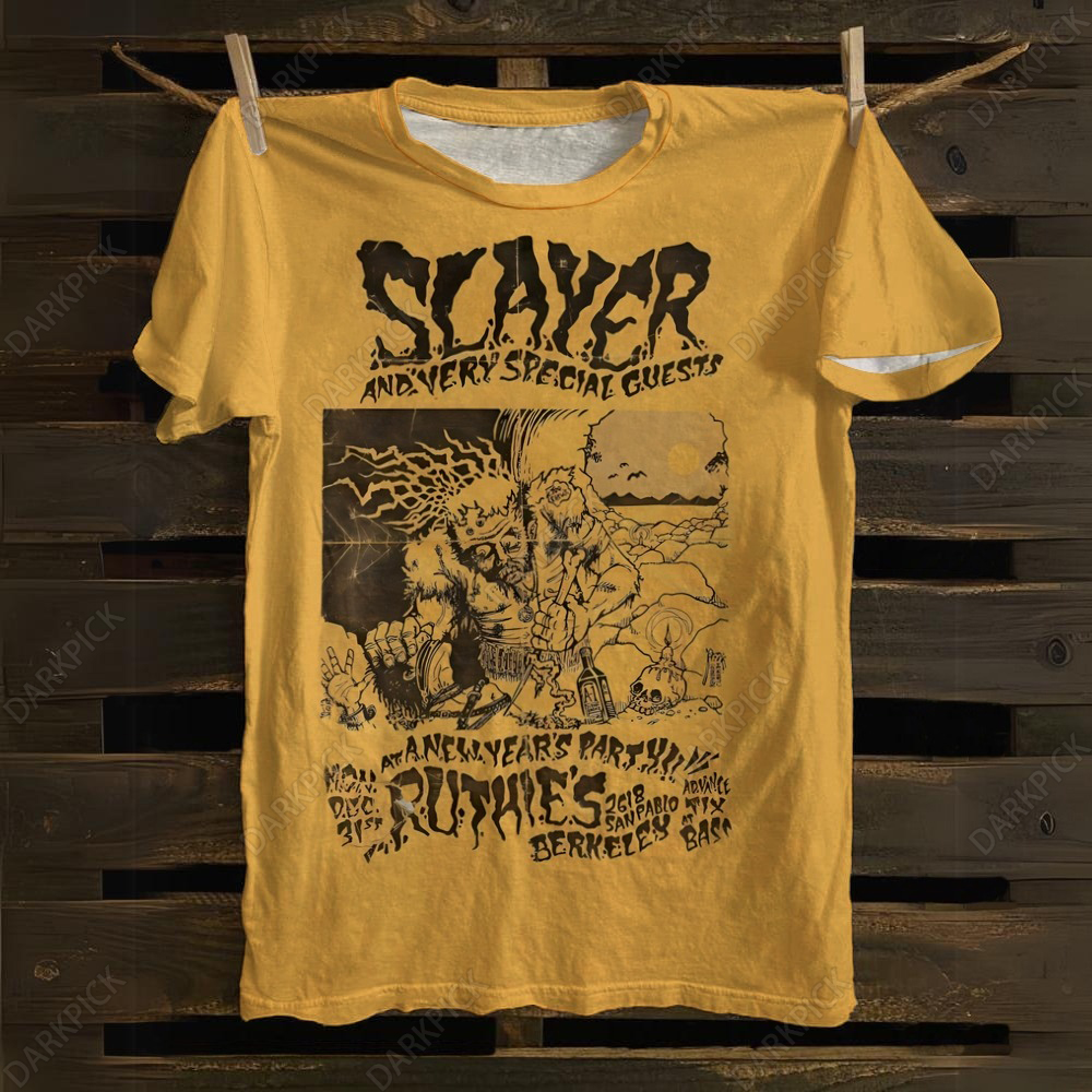 Unisex Retro Slayer Poster Art Illustration T-Shirt