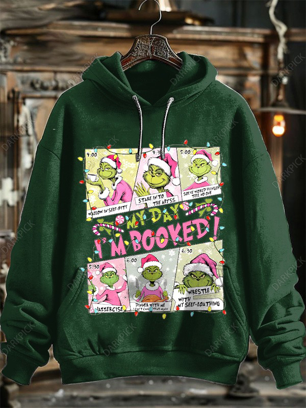 Casual Christmas Printed Hoodie